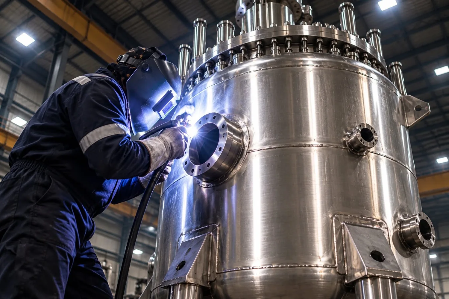 Supplied image of welding on process equipment