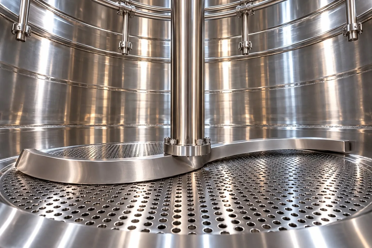 Supplied image showing the interior of a process vessel